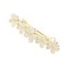 Unique Bargains Flower French Barrette Hair Clips Gold Tone Beige 1 Pc - 4 of 4