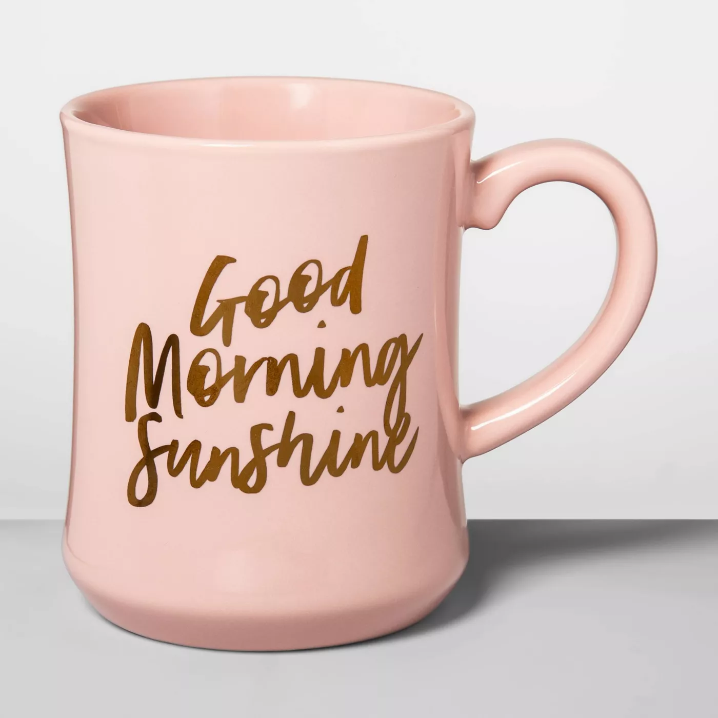 15oz Stoneware Good Morning Diner Mug Light Pink - Opalhouse™ - image 1 of 9