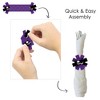 Big Dot of Happiness Purple Grad - Best is Yet to Come - Purple Graduation Party Paper Napkin Holder - Napkin Rings - Set of 24 - 4 of 4