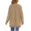 Girl Cable Knit Cardigan with Pockets Open Front Sweater Outwear Long Sleeve Sweater Cardigan Kids Winter Outfits - 2 of 4