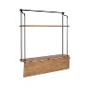 Kate and Laurel Walters Desk Rectangle Wood Wall Mounted Desk, 31x30x14, Rustic Brown - 3 of 4