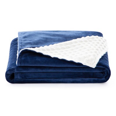 38" x 48" Comfort Collection Microplush Weighted Blanket Cover Navy - Lucid
