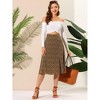 INSPIRE CHIC Women's Print Floral Peasant Elastic Waist A-Line Midi Skirts - 3 of 4