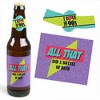 Big Dot of Happiness 90's Throwback - 1990s Party Decorations for Women and Men - 6 Beer Bottle Label Stickers and 1 Carrier - 3 of 4