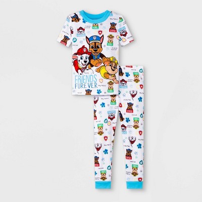 Toddler 2pc PAW Patrol snug Fit Pajama Set - White 