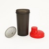 Amber Fight Gear Shaker Glass with Cap No. 3, Durable BPA-Free Polymer, Leak-Proof, Effective Protein Mixing, Portable,Versatile for Gym & Sports, Red - 3 of 3