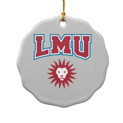 Loyola Marymount University Lions Porcelain Scalloped Holiday Christmas Tree Ornament