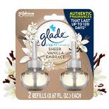Glade PlugIns Scented Oil Air Freshener Sheer Vanilla Embrace Refill - 1.34oz/2ct