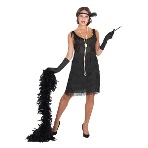 20s Black Flapper Adult Costume - 1 of 4