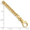 Black Bow Jewelry Men's 14k Yellow Gold, 4.5mm Fancy Curb Link Chain Bracelet - 3 of 4