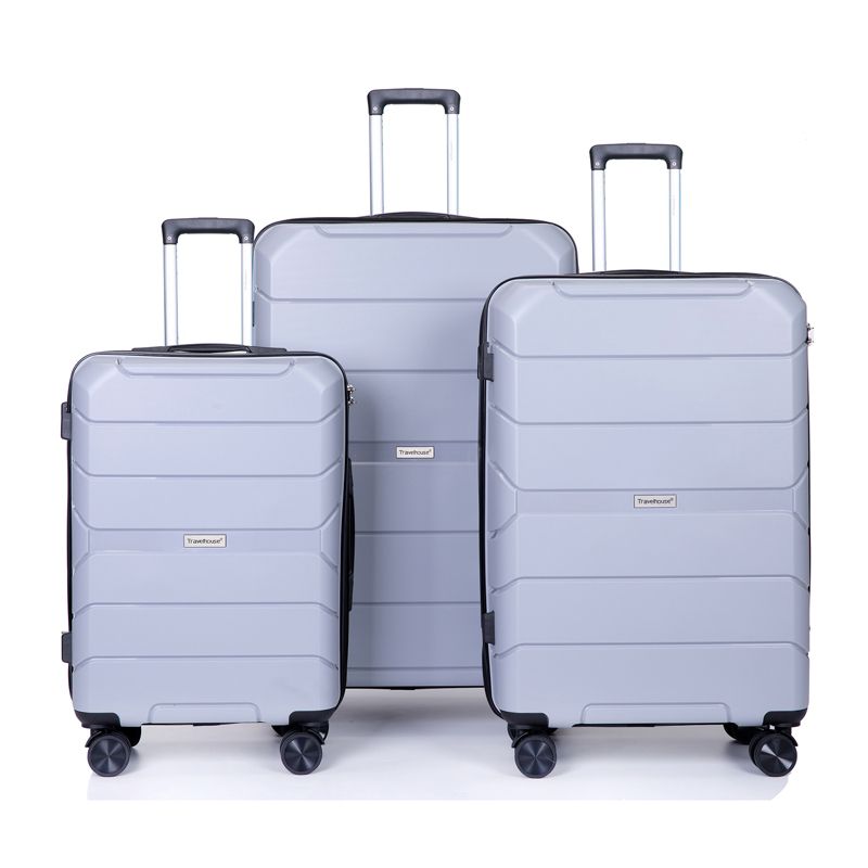 3 PCS Hardshell Luggage Set, ABS Lightweight Spinner Suitcase with TSA Lock (20/24/28)-ModernLuxe, 2 of 14