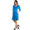 Plus Size Fit and Flare Dress - 24seven Comfort Apparel™ - 2 of 4