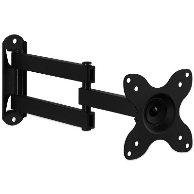Mount-It! Small TV Monitor Wall Mount Arm Fits 19 - 27 Inch Display Screens, 75 & 100 VESA & RV Compatible, Tilts and Swivels Holds up to 40 Pounds
