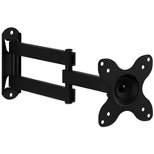 Mount-It! Small TV Monitor Wall Mount Arm Fits 19 - 27 Inch Display Screens, 75 & 100 VESA & RV Compatible, Tilts and Swivels Holds up to 40 Pounds