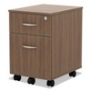 Alera Alera Valencia Series Mobile Pedestal, Left/Right, 2-Drawers: Box/File, Legal/Letter, Modern Walnut, 15.88" x 19.13" x 22.88" - 3 of 4