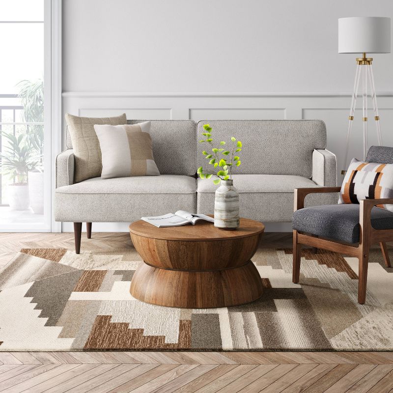 Fairwood Hand Tufted Wool Color Block Area Rug Natural - Project 62™, 3 of 10