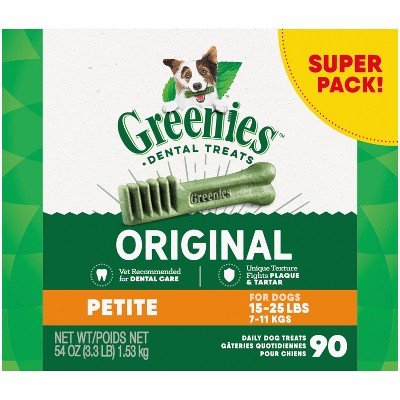 Greenies Petite Chicken Flavor Chewy, Dental Hard Chews Dog Treats