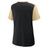 NFL New Orleans Saints Women's Short Sleeve Lace Up V-Neck Top - 2 of 3