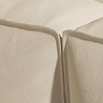 brown glass + white legs