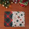 Unique Bargains Christmas Place Mats Linen Red Green Beige White 13"x17.7" 2 Pcs - 2 of 4