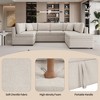 CLIHOME 117.3" Oversized Sectional Sofa U-shaped Sofa Couch Pull-out Sofa Bed with Two Throw Pillows for Living Room - 4 of 4