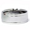 Pompeii3 Platinum 8mm High Polished Double Inlay Band Men's Wedding RIng - 2 of 4