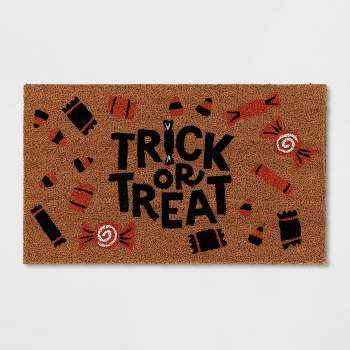 1'6"x2'6" 'Trick or Treat' Halloween Coir Doormat Orange - Hyde & EEK! Boutique™
