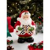 Spode Christmas Tree Black and White Santa 8-Inch Candy Jar with Lid - image 4 of 4