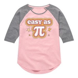 Girls' - Instant Message - Easy As Pi Shirt Tail Raglan Graphic T-shirt - 1 of 4