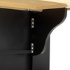 Kumasinova 51" Kitchen Cart with 6 Drawers,Rolling Cart with Drop Leaf&Power Outlet,Kitchen Island with Trash Can Storage&5 Open Shelves for Dining - 4 of 4