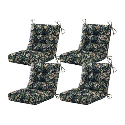 ARTPLAN Seat/Back Outdoor Chair Cushion,Set of 4 Patio Chair Cushion with Tie,Tufted Replacement for Patio Furniture,40x20x4 Inches,4 Count
