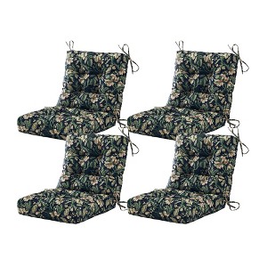 ARTPLAN Seat/Back Outdoor Chair Cushion,Set of 4 Patio Chair Cushion with Tie,Tufted Replacement for Patio Furniture,40x20x4 Inches,4 Count - 1 of 4