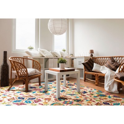 Ivory Hand-Tufted Wool 5' x 7' Area Rug