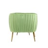 Velvet Accent Chair, Modern Barrel Chair With Ottoman, Arm Pub Chair For Living Room/Bedroom/Nail Salon, Golden Finished Velvet Decorative Chairs - 4 of 4