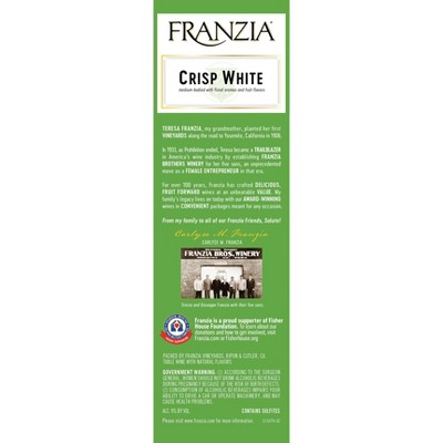 Franzia Crisp White Wine - 5L Box