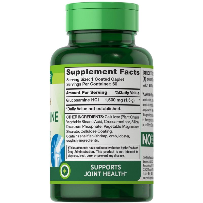 Nature's Truth Glucosamine Sulfate 1500mg | 60 Caplets, 2 of 5