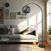 Dovelina Arch Floor Lamp with Glass Shade Adjustable Arc Lamp - 2 of 4