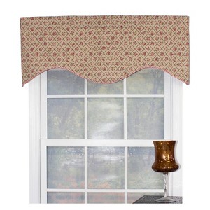 RLF Home Petite Corded Cornice 100% Cotton with Fully Lined 3" Rod Pocket Valnance for Windows 50" x 17" Harvest - 1 of 4