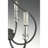 Progress Lighting, Whisp Collection, 4-Light Chandelier, Graphite Finish, Scrolled Frame, No Shade - 4 of 4