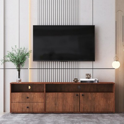 Modern TV Stand for TVs up to 65", Entertainment Center with Storage Cabinet and Drawers, Media Console Table for Living Room Bedroom