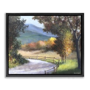 Stupell Industries Autumn Shade & Path Floating Frame Canvas Wall Art - 1 of 4