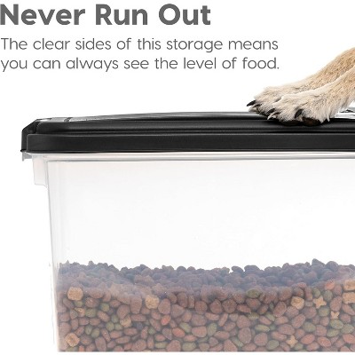 IRIS 30 lbs Airtight Plastic Pet Food Storage Container with Wheels