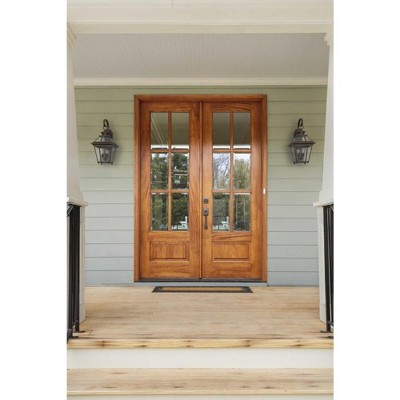 Elegant Antique Bronze Outdoor Wall Lantern with Beveled Glass