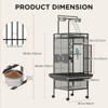 60 inch Large Bird Cage with Rolling Stand, Metal Parrot Cage with Play Top & 4 Stainless Steel Bowls - 2 of 4