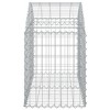 vidaXL Galvanized Iron Arched Gabion Basket, Decorative and Sound-Insulating Garden Barrier with Durable Construction and Wide Application, Silver - 4 of 4