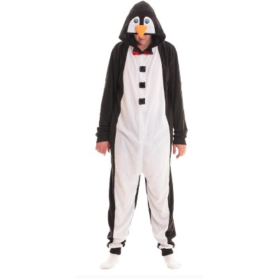 Just Love Mens One Piece Penguin Adult Onesie Hooded Pajamas 6937-s ...