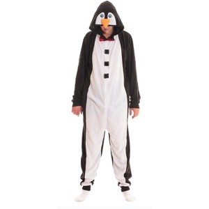 Just Love Mens One Piece Unicorn Rainbow Adult Bodysuit Hooded Pajamas - 1 of 4