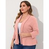 Whizmax Women Plus Size Casual Blazer Open Front Long Sleeve Work Office Cardigan Jackets,pink,4XL - 2 of 4