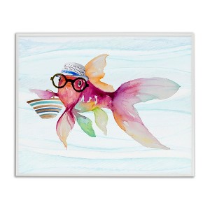 Stupell Industries Hipster Fish Funny Sea Life, 16" x 20" - 1 of 4
