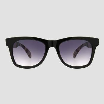 Women's Tortoise Shell Print Surf Shade Sunglasses - Universal Thread™ Black